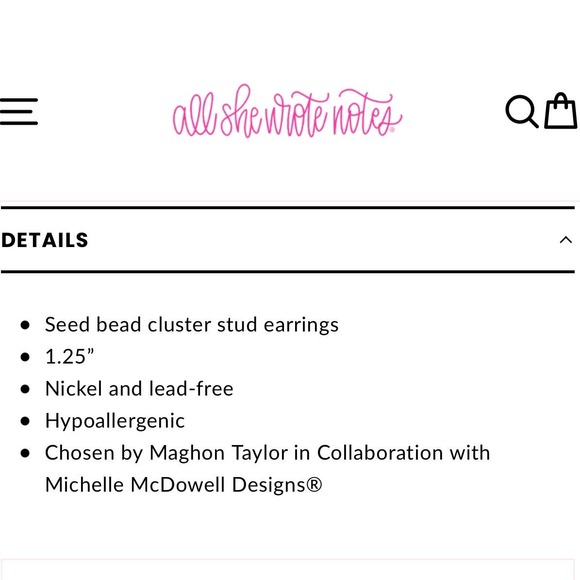 New Michelle McDowell “Confetti Maghon Taylor ASWN” Seed Bead Cluster Earrings - Picture 4 of 5